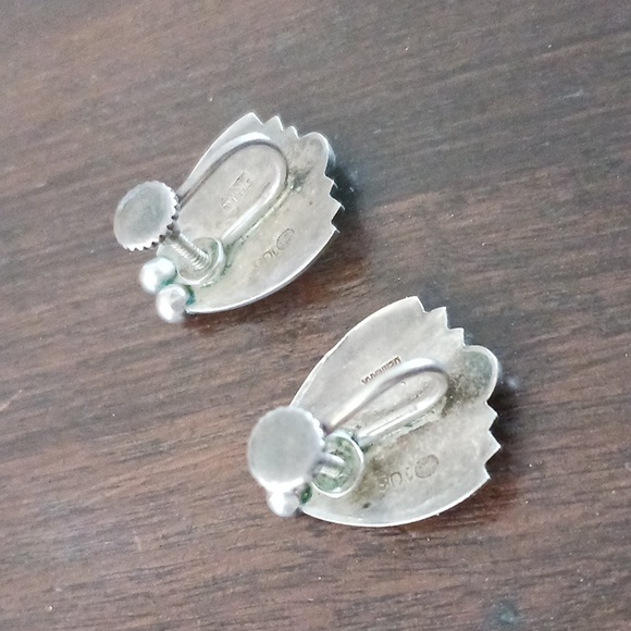 Georg Jensen 106 Sterling Silver screw back earrings - Picture 3 of 8